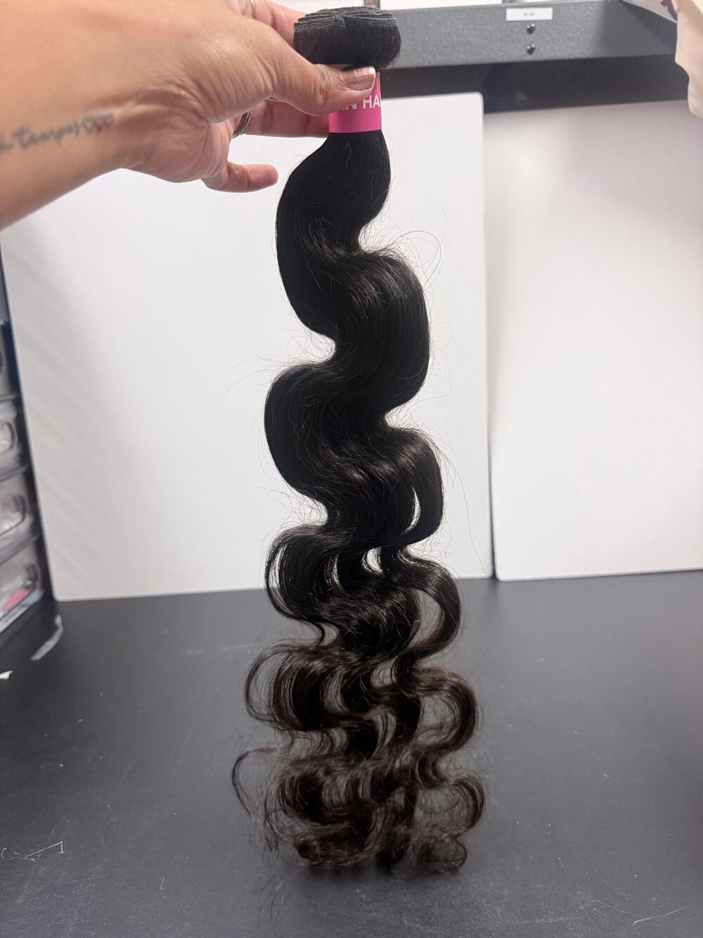 28in Human Hair Body Wave Weft Natural Black